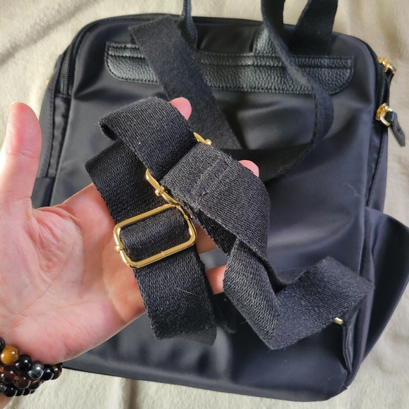 Haute Hippie | NWOT Chic Black Trendy Spacious Nylon Backpack - Picture 11 of 15